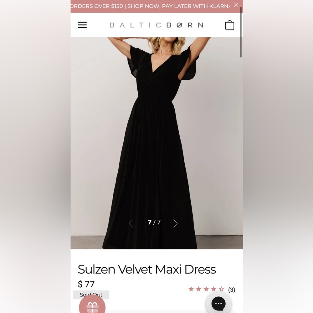 Baltic Born Sulzen Velvet Maxi Dress